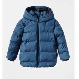 ZARA Blue Plain Heat Sealed Puffer Jacket Size 7